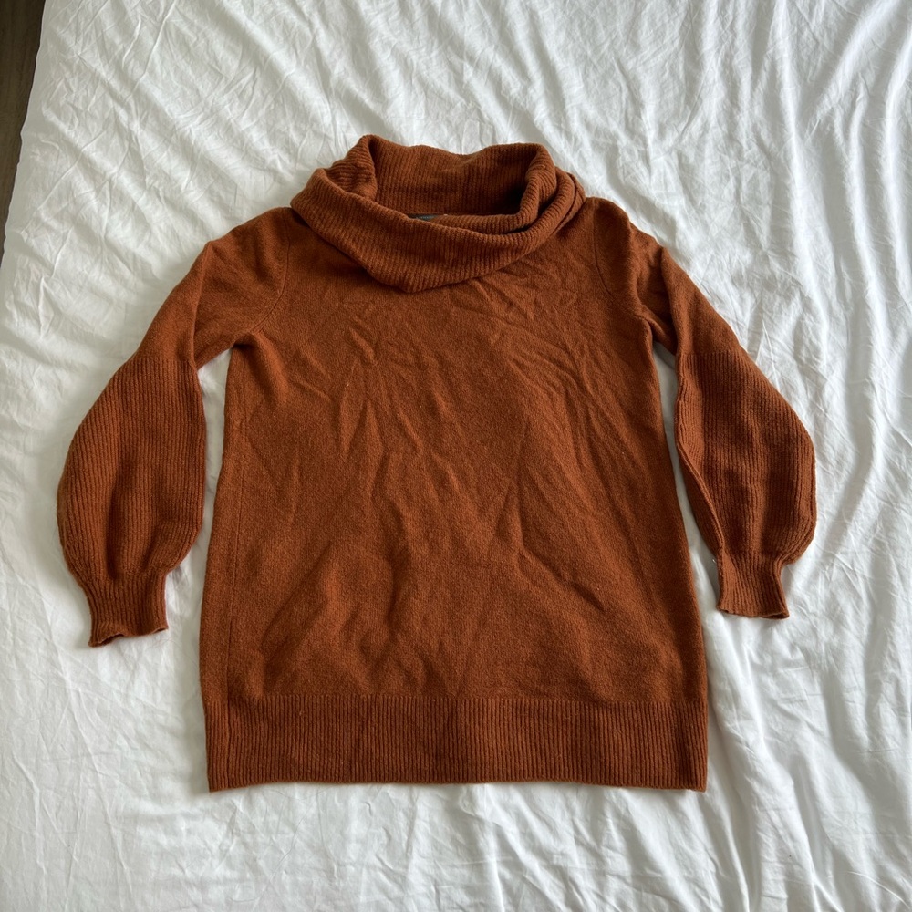 Anthropologie burnt orange sweater